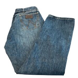 Wrangler 20X Mens Size 38X32 Straight Leg Denim Jeans Western Ranch Rodeo EUC